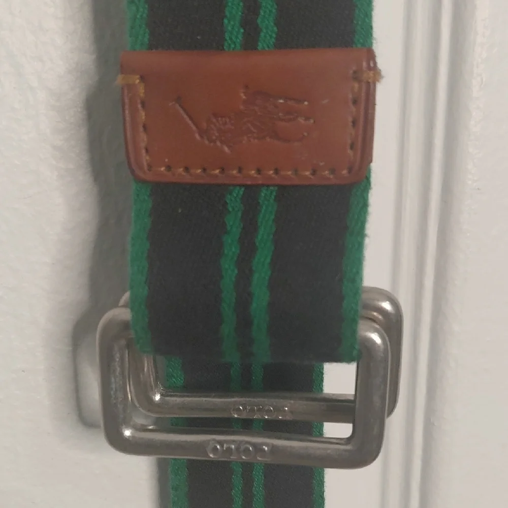 Polo by Ralph Lauren Green Belt with Silver Buckle